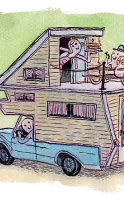 Ghosts - Ink and watercolour, 2016