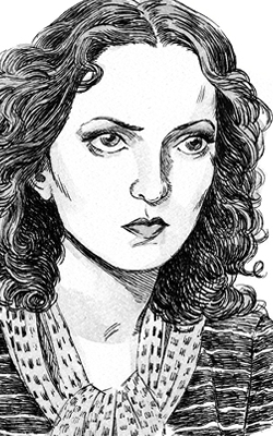 Ink portrait, Merle Oberon as Catherine Earnshaw - 2018