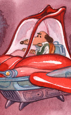 Spaceships - Watercolour, 2020