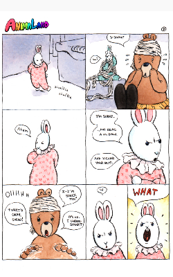 Page from 'Animaland: Forgivness' (Self published, 2023)