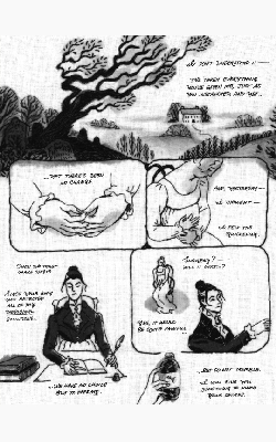 Page from untitled embroidered comic, published in <em>Murdered Futures: A Cronenburg Fanzine</em> (Teratoid Press, 2023)